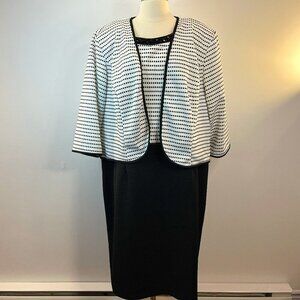 Maya Brooke Women's Sleeveless Dress and 3/4 Sleeve Jacket 2-Pc Set - Size 24W